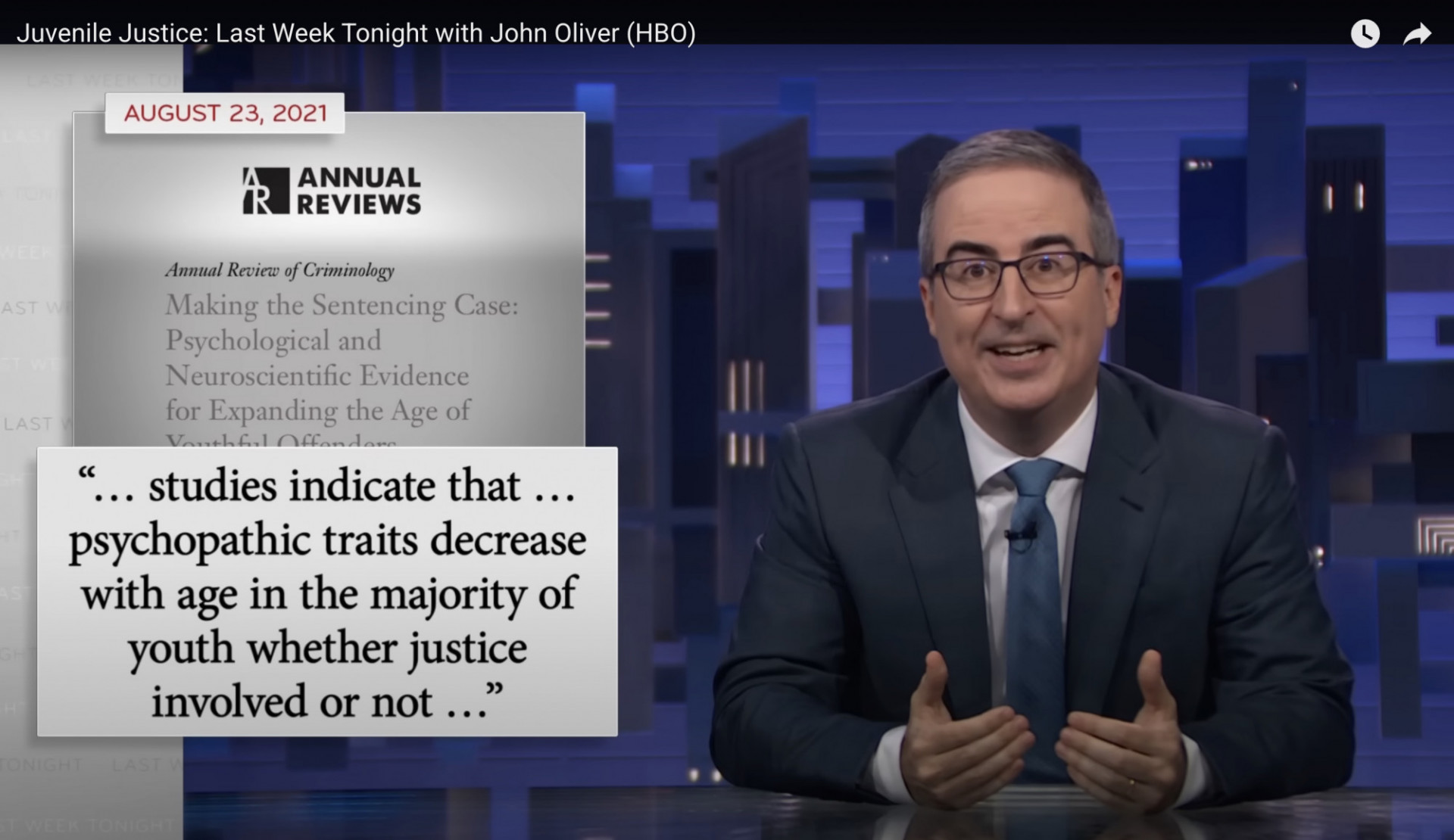 Research Featured on HBO’s Last Week Tonight with John Oliver